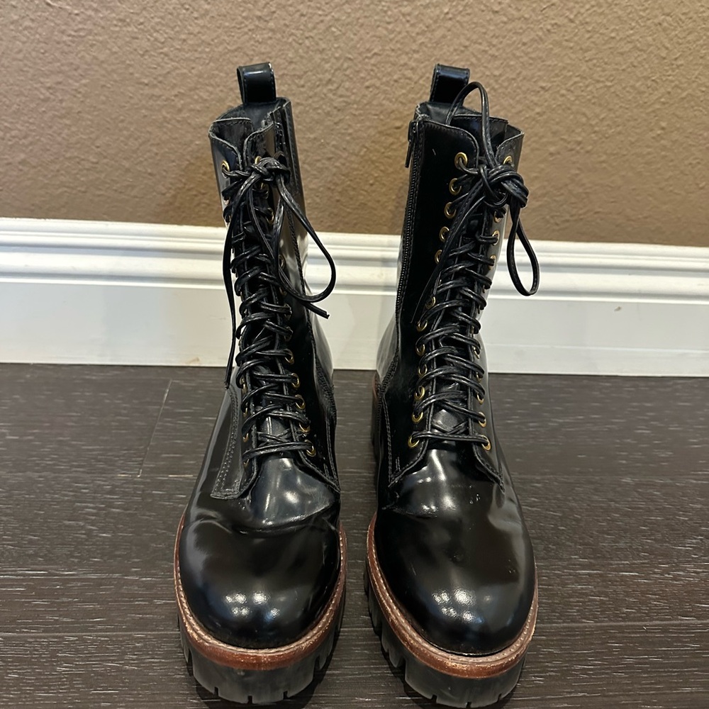 Jeffrey Campbell Black Lace-Up Combat Boots 🖤